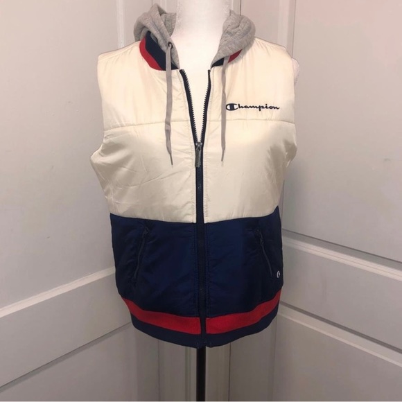 Champion hooded vest body warmer size M - Picture 3 of 4
